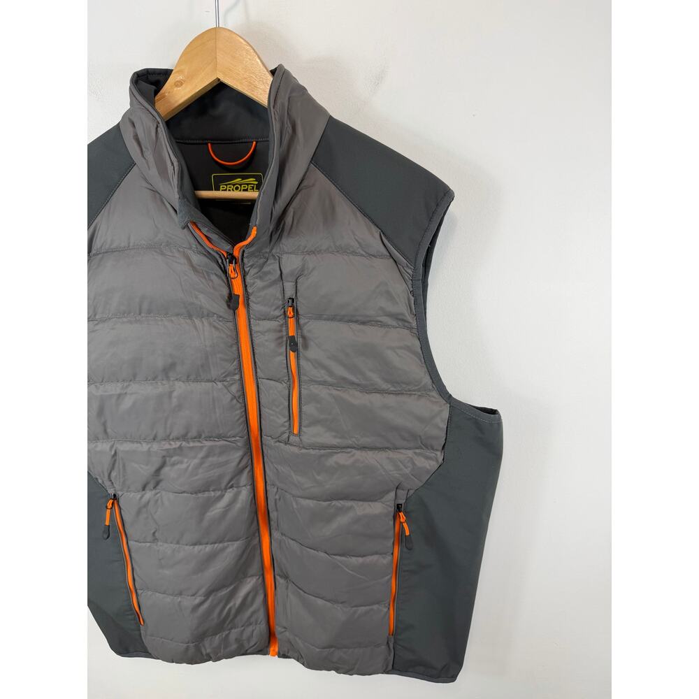 Propel Bass Engineered Hybrid Down Puffer Vest Grey Size XL Outdoors GH Bass - Picture 9 of 12
